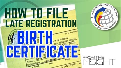 how to process birth certificate late registration|Late Registration Of Birth Certificate In The .